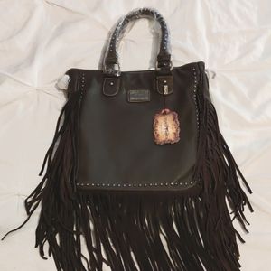NWT Trinity Ranch Genuine Leather Fringe Purse